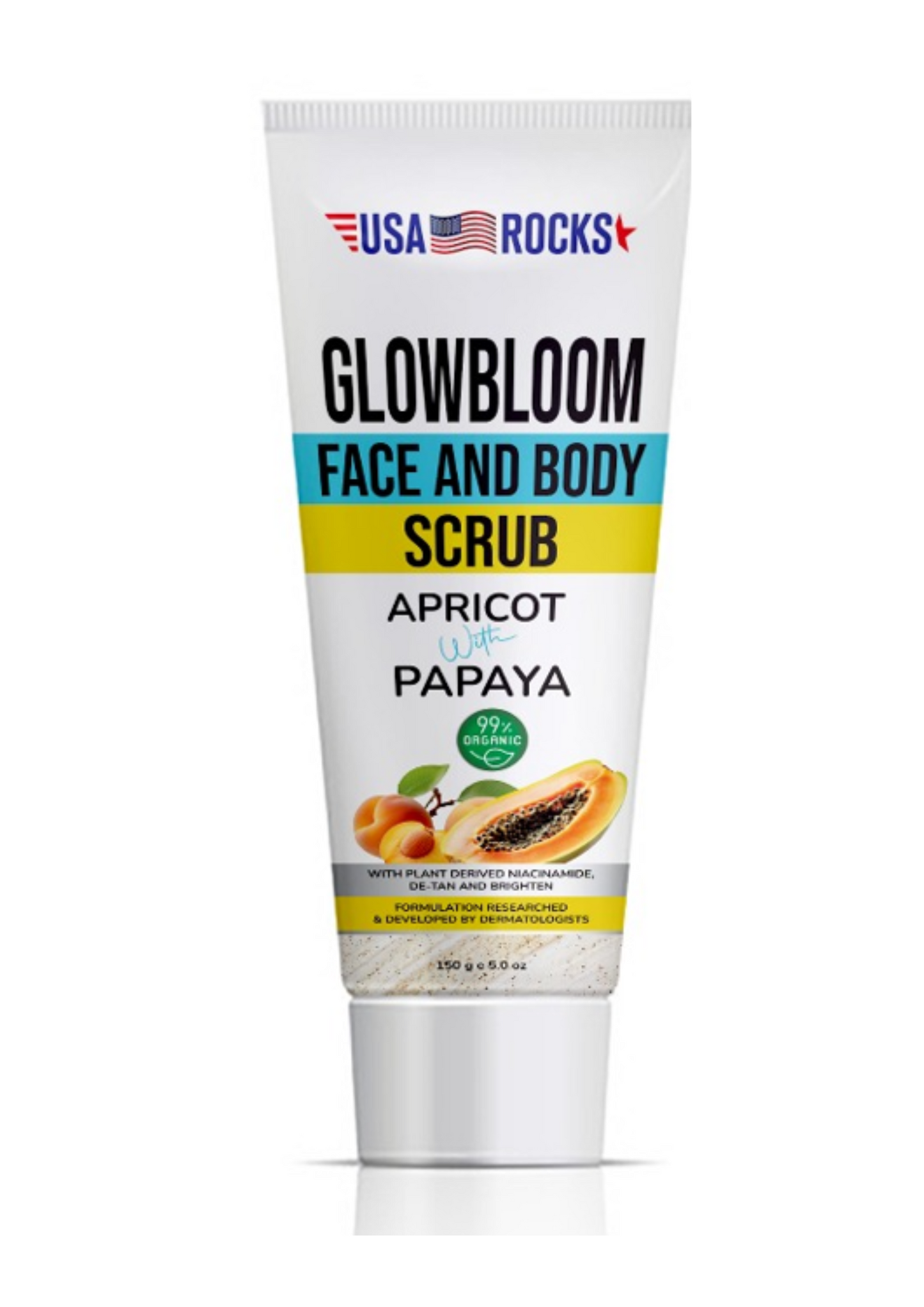 Face and Body Scrub With Apricot & Papaya Extract