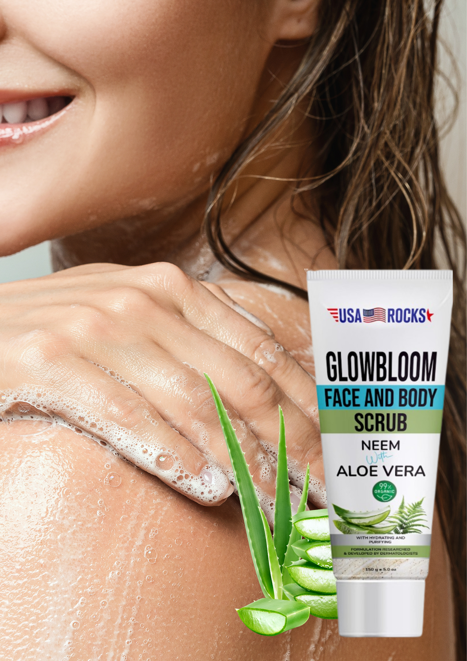 Face & Body Scrub - Neem & Aloevera